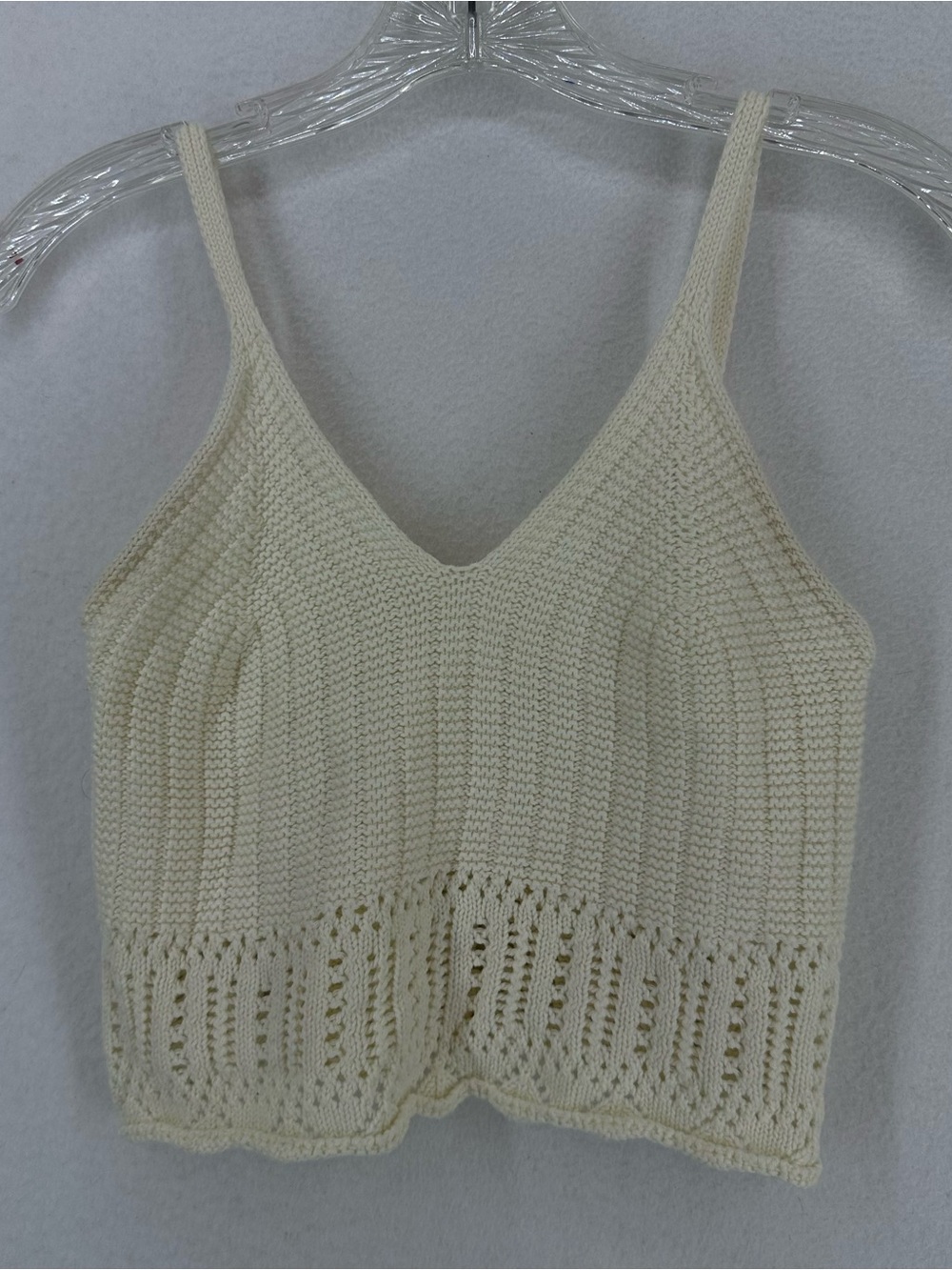 Streetwear Society Knit Sweater Tank Top Women’s Medium Ivory